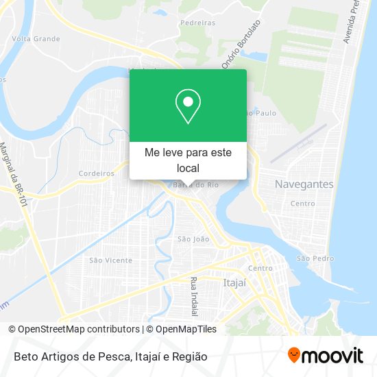 Beto Artigos de Pesca mapa