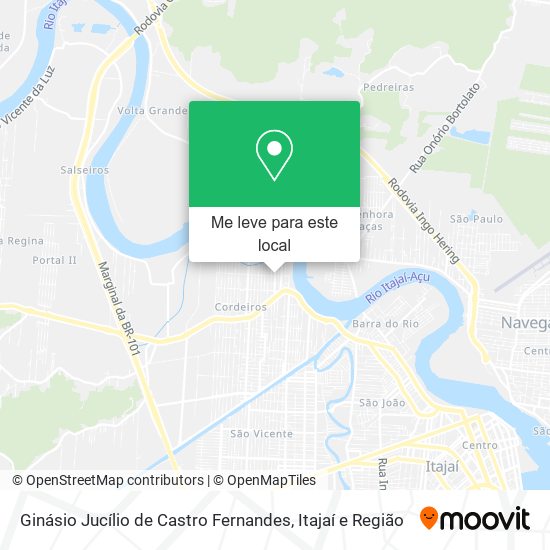 Ginásio Jucílio de Castro Fernandes mapa