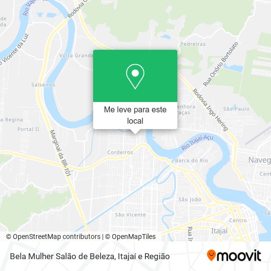 Bela Mulher Salão de Beleza mapa