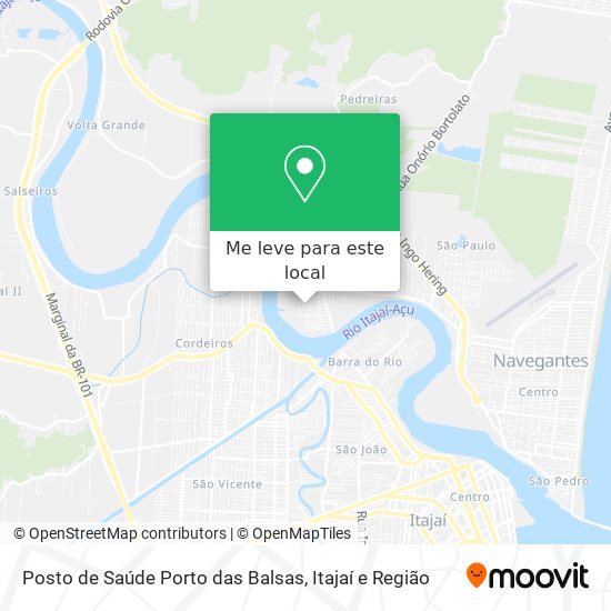 Posto de Saúde Porto das Balsas mapa