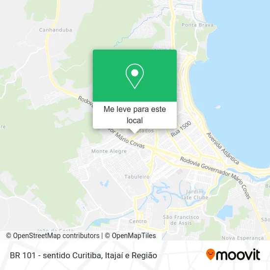 BR 101 - sentido Curitiba mapa