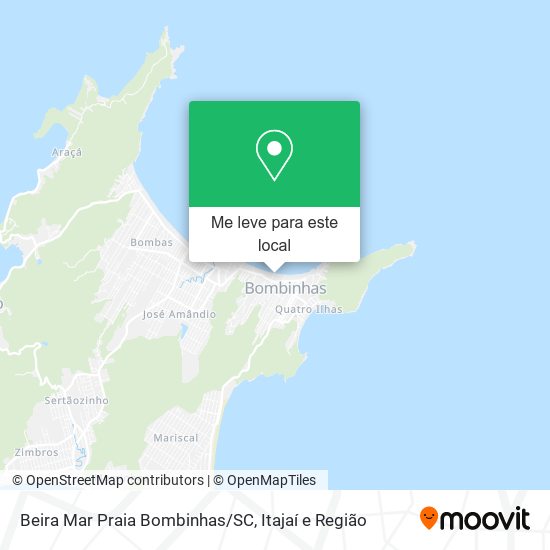 Beira Mar Praia Bombinhas/SC mapa