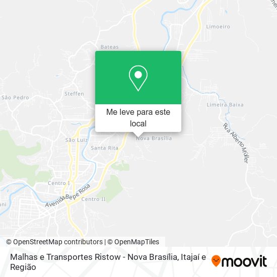 Malhas e Transportes Ristow - Nova Brasília mapa