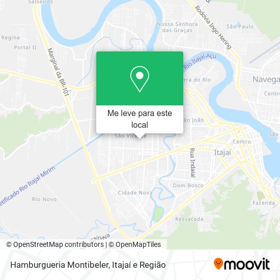 Hamburgueria Montibeler mapa
