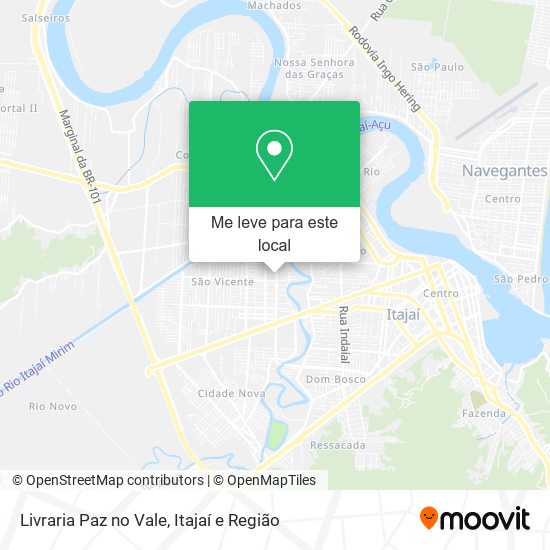 Livraria Paz no Vale mapa