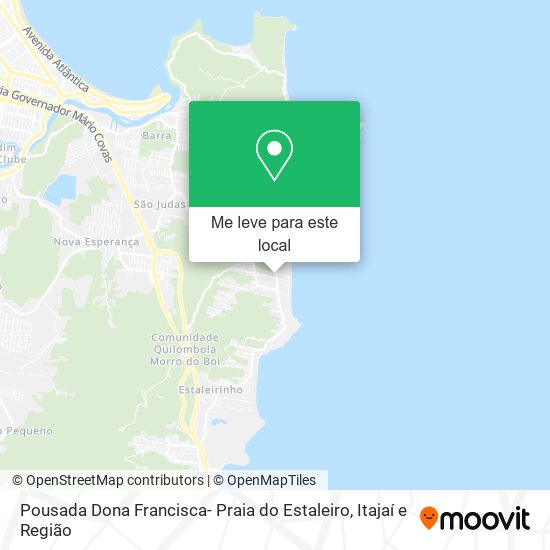 Pousada Dona Francisca- Praia do Estaleiro mapa