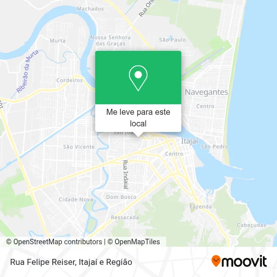 Rua Felipe Reiser mapa