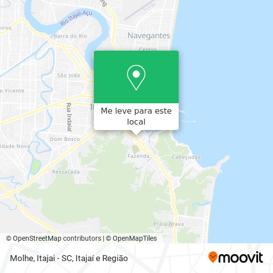 Molhe, Itajai - SC mapa