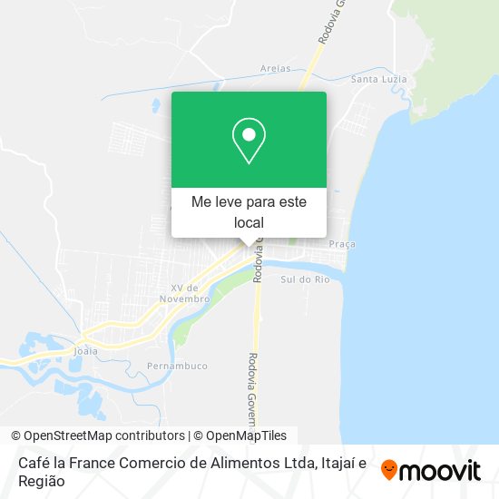 Café la France Comercio de Alimentos Ltda mapa