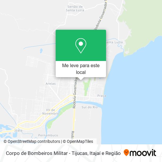Corpo de Bombeiros Militar - Tijucas mapa