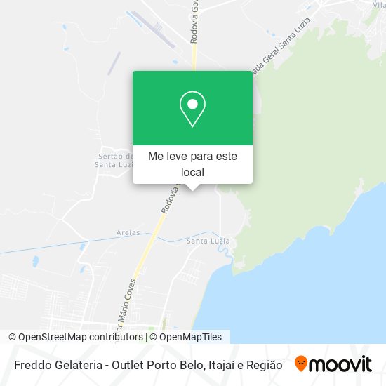 Freddo Gelateria - Outlet Porto Belo mapa