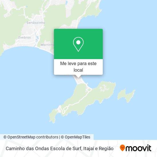 Caminho das Ondas Escola de Surf mapa