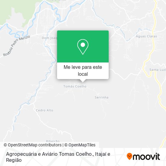 Agropecuária e Aviário Tomas Coelho. mapa