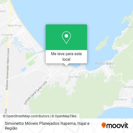 Simonetto Móveis Planejados Itapema mapa