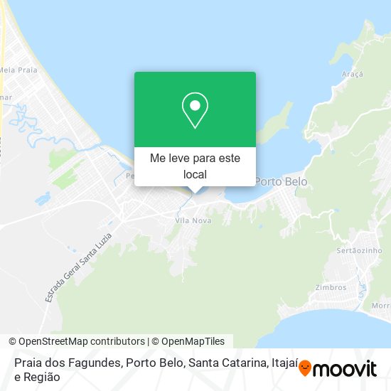 Praia dos Fagundes, Porto Belo, Santa Catarina mapa