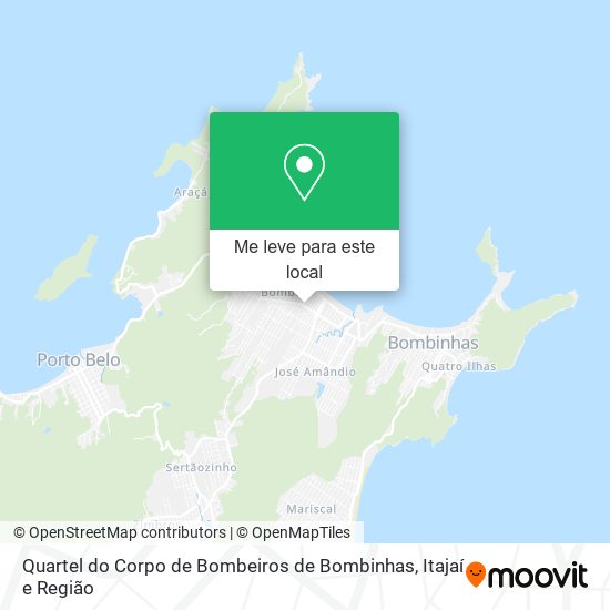 Quartel do Corpo de Bombeiros de Bombinhas mapa