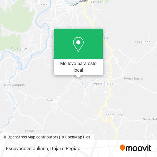 Escavacoes Juliano mapa
