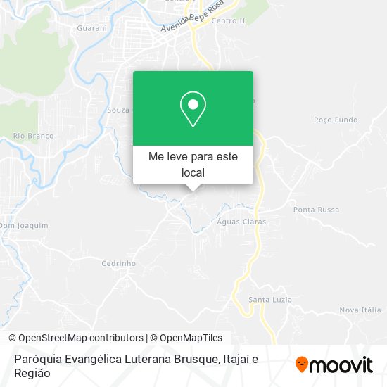 Paróquia Evangélica Luterana Brusque mapa