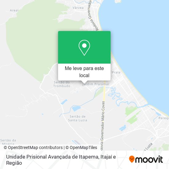 Unidade Prisional Avançada de Itapema mapa