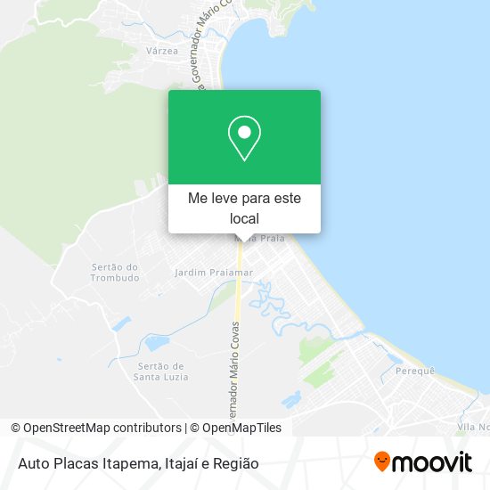 Auto Placas Itapema mapa