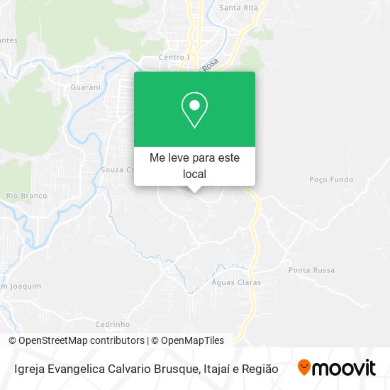 Igreja Evangelica Calvario Brusque mapa