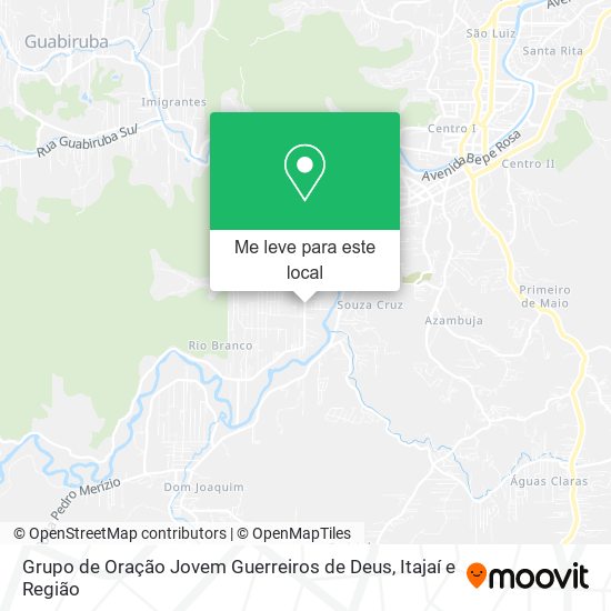 Grupo de Oração Jovem Guerreiros de Deus mapa