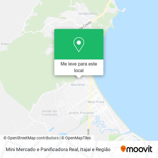 Mini Mercado e Panificadora Real mapa