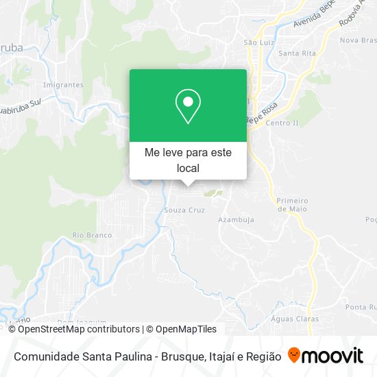 Comunidade Santa Paulina - Brusque mapa