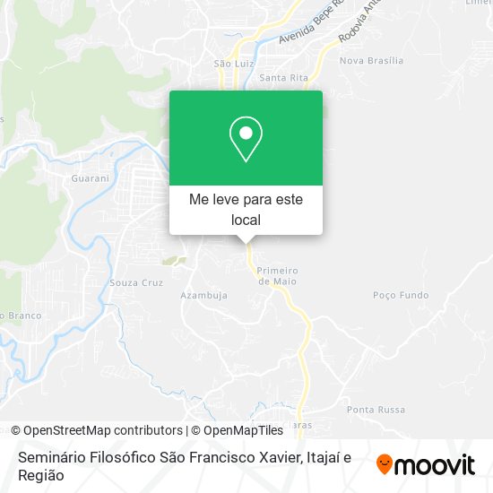 Seminário Filosófico São Francisco Xavier mapa