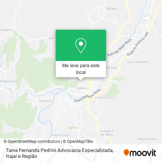 Taina Fernanda Pedrini Advocacia Especializada mapa