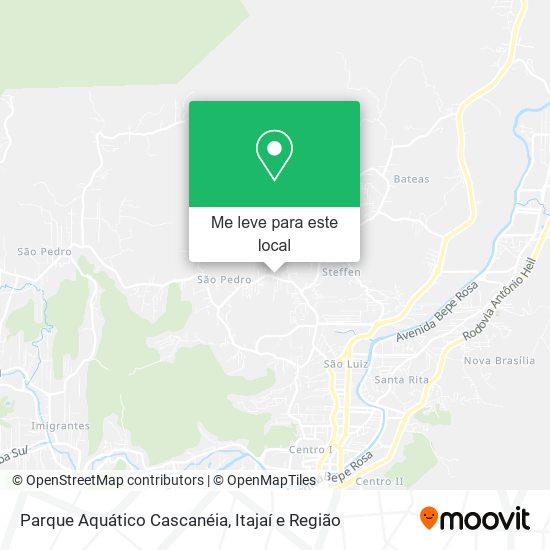 Parque Aquático Cascanéia mapa