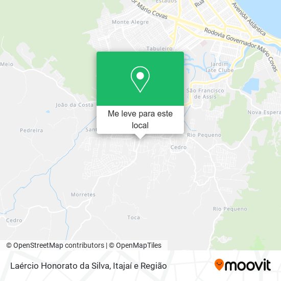 Laércio Honorato da Silva mapa