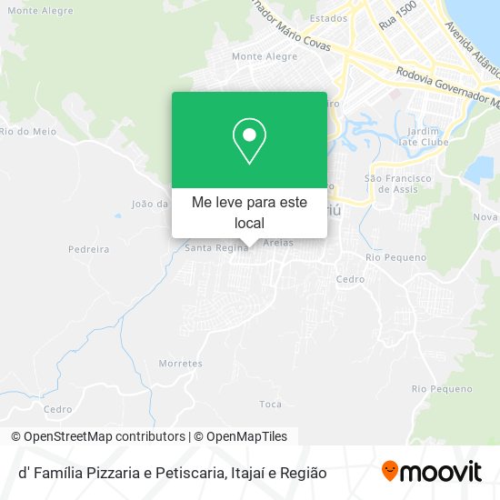 d' Família Pizzaria e Petiscaria mapa