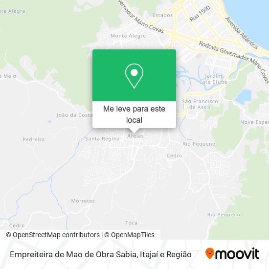 Empreiteira de Mao de Obra Sabia mapa