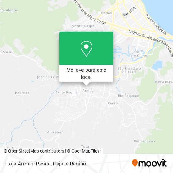 Loja Armani Pesca mapa