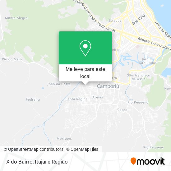 X do Bairro mapa