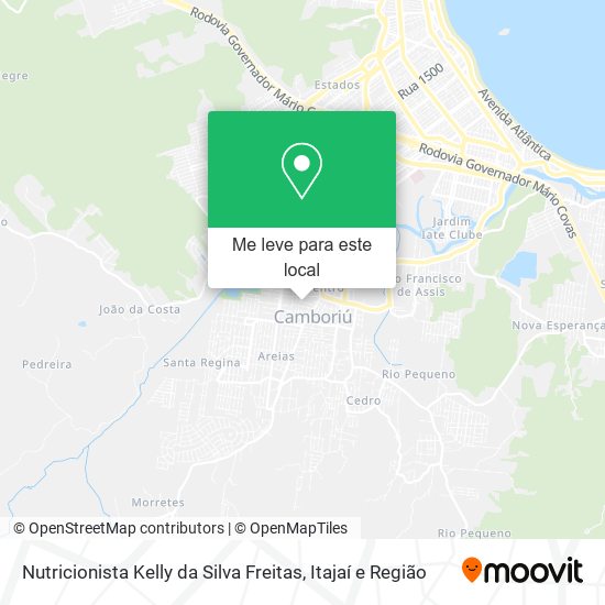 Nutricionista Kelly da Silva Freitas mapa