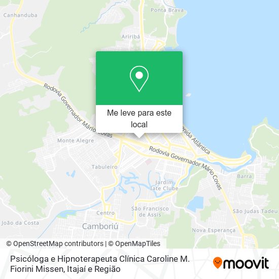 Psicóloga e Hipnoterapeuta Clínica Caroline M. Fiorini Missen mapa