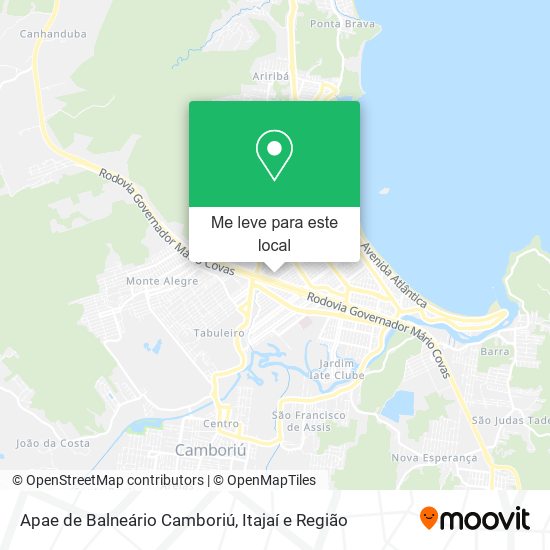 Apae de Balneário Camboriú mapa