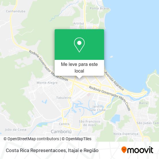 Costa Rica Representacoes mapa