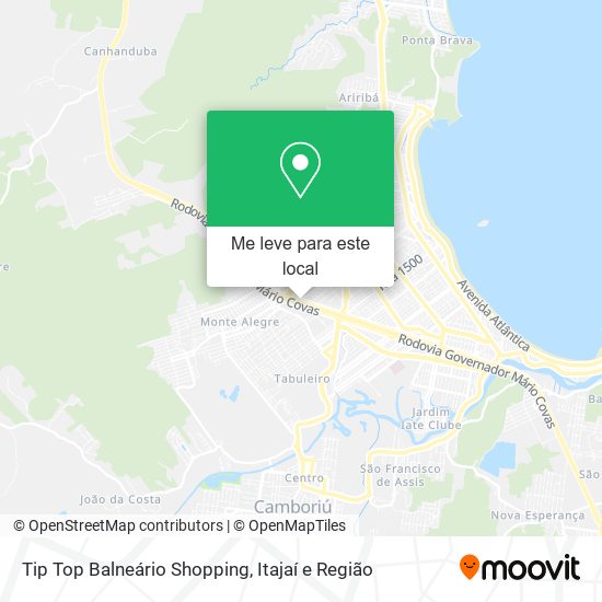 Tip Top Balneário Shopping mapa