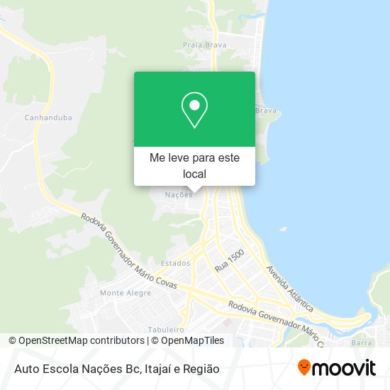 Auto Escola Nações Bc mapa