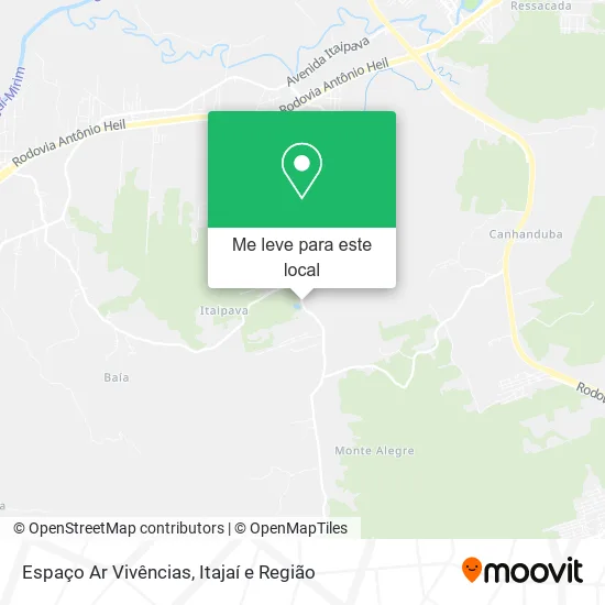 Espaço Ar Vivências mapa
