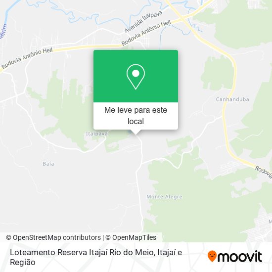 Loteamento Reserva Itajaí Rio do Meio mapa