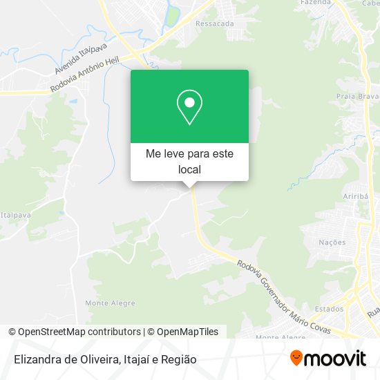 Elizandra de Oliveira mapa