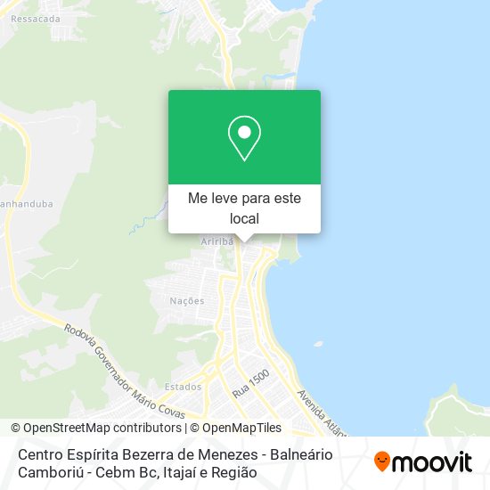 Centro Espírita Bezerra de Menezes - Balneário Camboriú - Cebm Bc mapa