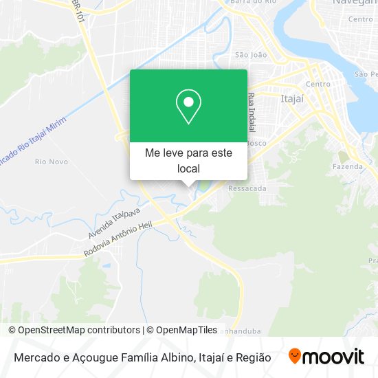 Mercado e Açougue Família Albino mapa