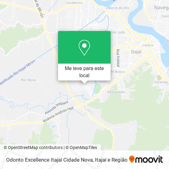 Odonto Excellence Itajaí Cidade Nova mapa