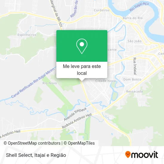 Shell Select mapa