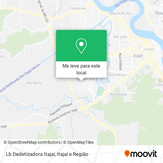 Lb Dedetizadora Itajaí mapa